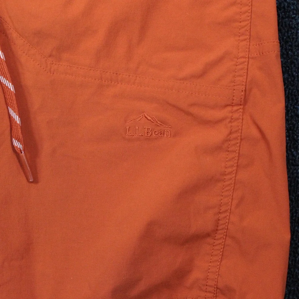 LL Bean Shorts Men XXL Cresta Cargo Hiking Outdoors Nylon Spandex Orange Active
